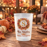 Custom Family Name Thanksgiving Gifts - Personalized Plastic Cups