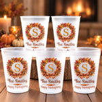 Custom Family Name Thanksgiving Gifts - Personalized Plastic Cups