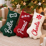 Custom Name Christmas Pet Gifts For Pet Lovers - Personalized Christmas Paw Stocking