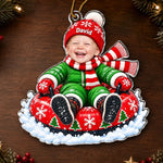 Custom Photo Christmas Gifts for Family - Personalized Acrylic Ornament