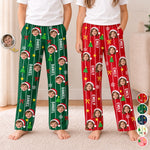 Custom Photo Santa Face Family Christmas Gifts - Personalized Pajama Pants