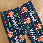 Custom Photo Santa Face Family Christmas Gifts - Personalized Pajama Pants