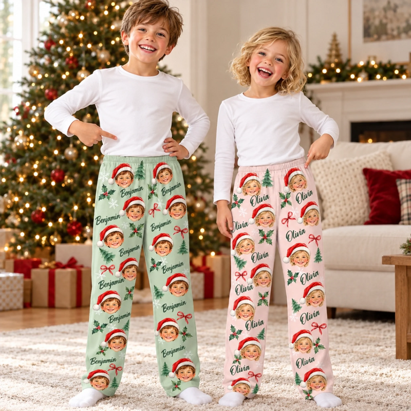 Custom Photo Family Christmas Gifts - Personalized Pajama Pants