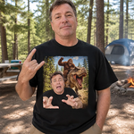Custom Photo Funny Dinosaur Adventure Gifts for Men - Personalized Comfort T-Shirt