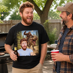Custom Photo Funny Dinosaur Adventure Gifts for Men - Personalized Comfort T-Shirt