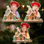 Custom Photo Gingerbread Baking Christmas Gifts for Kids - Personalized Acrylic Ornament