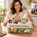 Custom Name Coffee And Tea Gifts For Families - Personalized Storage Basket