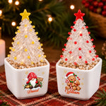 Custom Name Christmas Tree Characters Keepsake - Personalized Glass Everlasting Christmas
