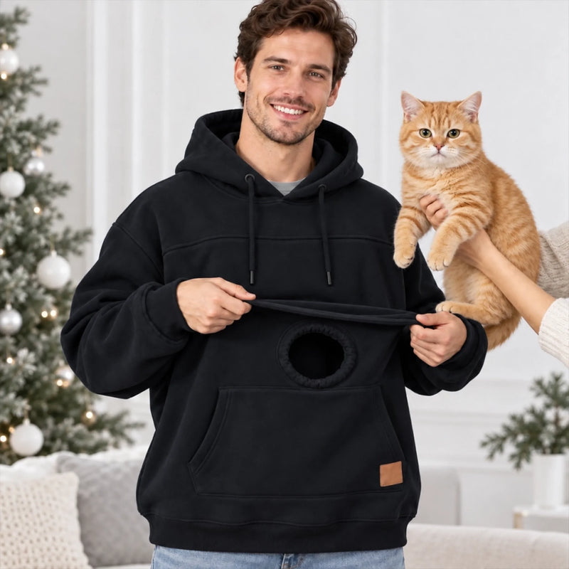 Cat Lover Christmas Gifts For Pet Parents - Hands-Free Carrier Hoodie