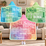 Custom Name Colorful Gifts For Kids - Personalized Snuggle Blanket