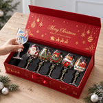 Custom Christmas Santa Snowman Wine Glasses Gifts For Family - Personalized Christmas Wine Glasses Set