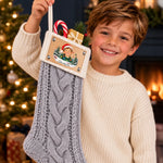 Custom Photo Christmas Gifts for Kids - Personalized Leather Patch Stockings