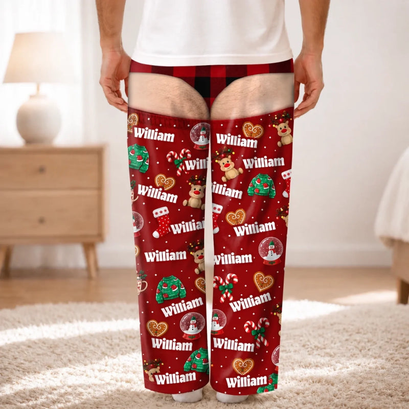 Custom Funny Name Christmas Gifts For Men - Personalized Pajamas Pants