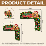 Custom Christmas Dog Decor for Pet Lovers - Personalized Wooden Door Topper