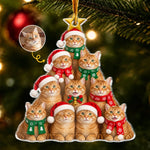 Custom Photo Dog And Cat Christmas Tree Gifts For Pet Lovers - Personalized Acrylic Ornament
