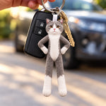 Custom Photo Funny Cat And Dog Gifts For Pet Lovers - Personalized Poseable Plush Doll Keychain