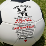 Custom Name Just Do Your Best Gifts for Son, Grandson, Kids - Personalized Soccer Ball