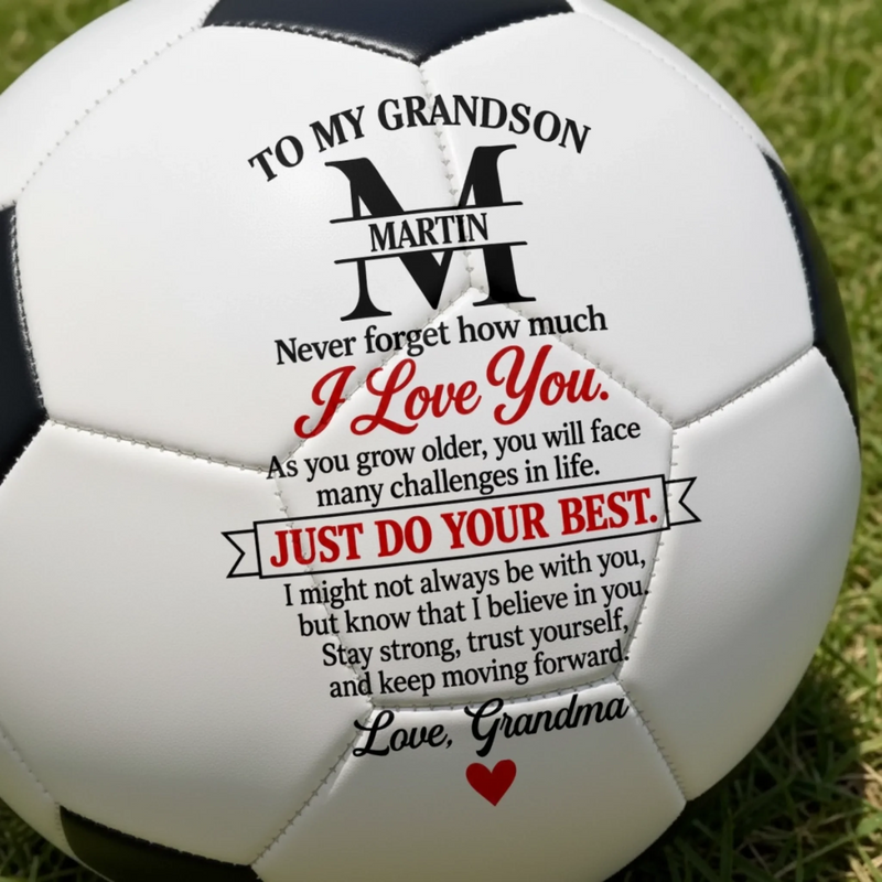 Custom Name Just Do Your Best Gifts for Son, Grandson, Kids - Personalized Soccer Ball
