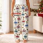 Custom Name Christmas Teddy Bear Gifts For Grandma And Grandpa - Personalized Pajamas Pants
