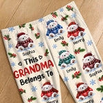 Custom Name Christmas Teddy Bear Gifts For Grandma And Grandpa - Personalized Pajamas Pants