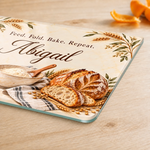 Custom Name Sourdough Baking Gifts For  Sourdough Bakers, Bread Bakers - Personalized Glass Cutting Board