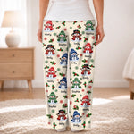 Custom Name Christmas Snowman Gifts For Grandma And Grandpa - Personalized Pajamas Pants