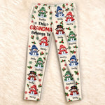 Custom Name Christmas Snowman Gifts For Grandma And Grandpa - Personalized Pajamas Pants