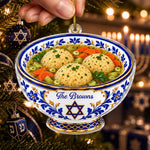 Custom Name Hanukkah Food Gifts for Families - Personalized Acrylic Ornament