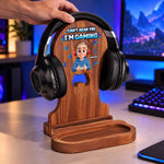 Custom Name Gaming Gifts for Boys - Personalized Wooden Headset Stand