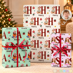 Custom Photo Name Christmas Gifts for Kids - Personalized Wrapping Paper
