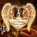 Custom Pet Photo Memorial Christmas Decor - Personalized LED Tree Topper