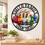 Custom Family Name Game Room Decor - Personalized Custom Shaped Metal Sign