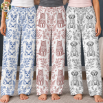 Custom Pet Photo Floral Gifts For Dog And Cat Lovers - Personalized Pajamas Pants