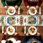 Custom Family Photo Christmas Decor - Personalized Table Runner