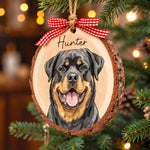 Custom Photo Pet Portrait Dog Cat Lover Gifts For Pet Lovers - Personalized Wood Slice Ornament