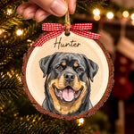 Custom Photo Pet Portrait Dog Cat Lover Gifts For Pet Lovers - Personalized Wood Slice Ornament