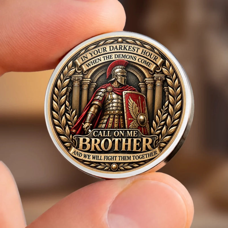 Custom Name Roman Warrior Brotherhood Gifts for Brothers - Personalized Pocket Hug