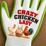 Custom Name Backyard Chicken Gifts For Women - Personalized Coated Grip Gloves