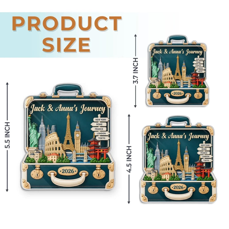 Custom Travel Christmas Gifts - Personalized Acrylic Ornament