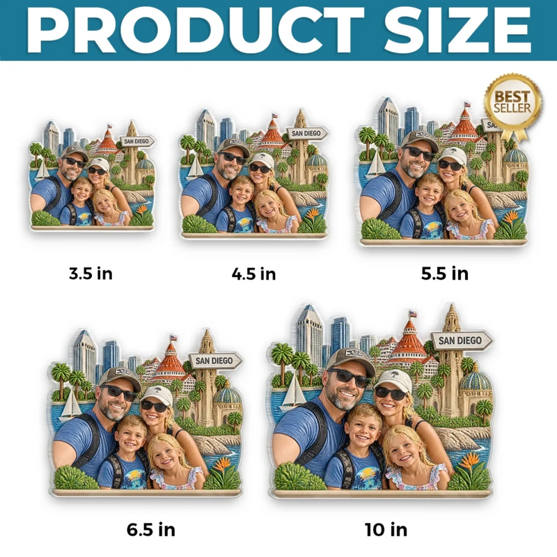 Custom Home Photo Gifts - Personalized Acrylic Fridge Magnet
