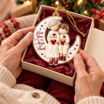 Custom Name Grandma Christmas Keepsake Gifts For Grandma, Grandkids - Personalized Acrylic Ornament - To The Moon