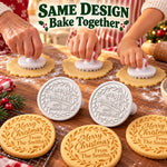 Custom Family Name Merry Christmas Cookie Gifts - Personalized Cookie Stamp