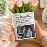 Custom Photo Best Friend Gifts for Women - Personalized Book Vase