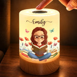 Custom Name Reading Gifts for Girls - Personalized Dimmable Touch Night Light