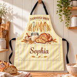 Custom Name Sourdough Baking Gifts For Bakers - Personalized Apron With Pocket