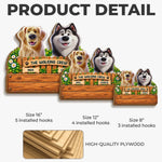 Custom Name Dog Walking Gifts for Dog Lovers - Personalized Wooden Key Holder