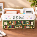 Custom Name Book Nook Organizer Gifts For Book Lovers, Readers - Personalized Storage Basket