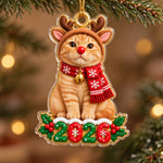 Custom Reindeer Pet Photo Christmas Keepsake - Personalized Acrylic Ornament