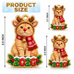 Custom Reindeer Pet Photo Christmas Keepsake - Personalized Acrylic Ornament