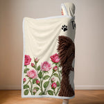 Custom Floral Pet Photo Gifts For Dog And Cat Lovers - Personalized Snuggle Blanket